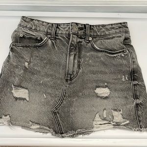 Gray Zara jean skirt